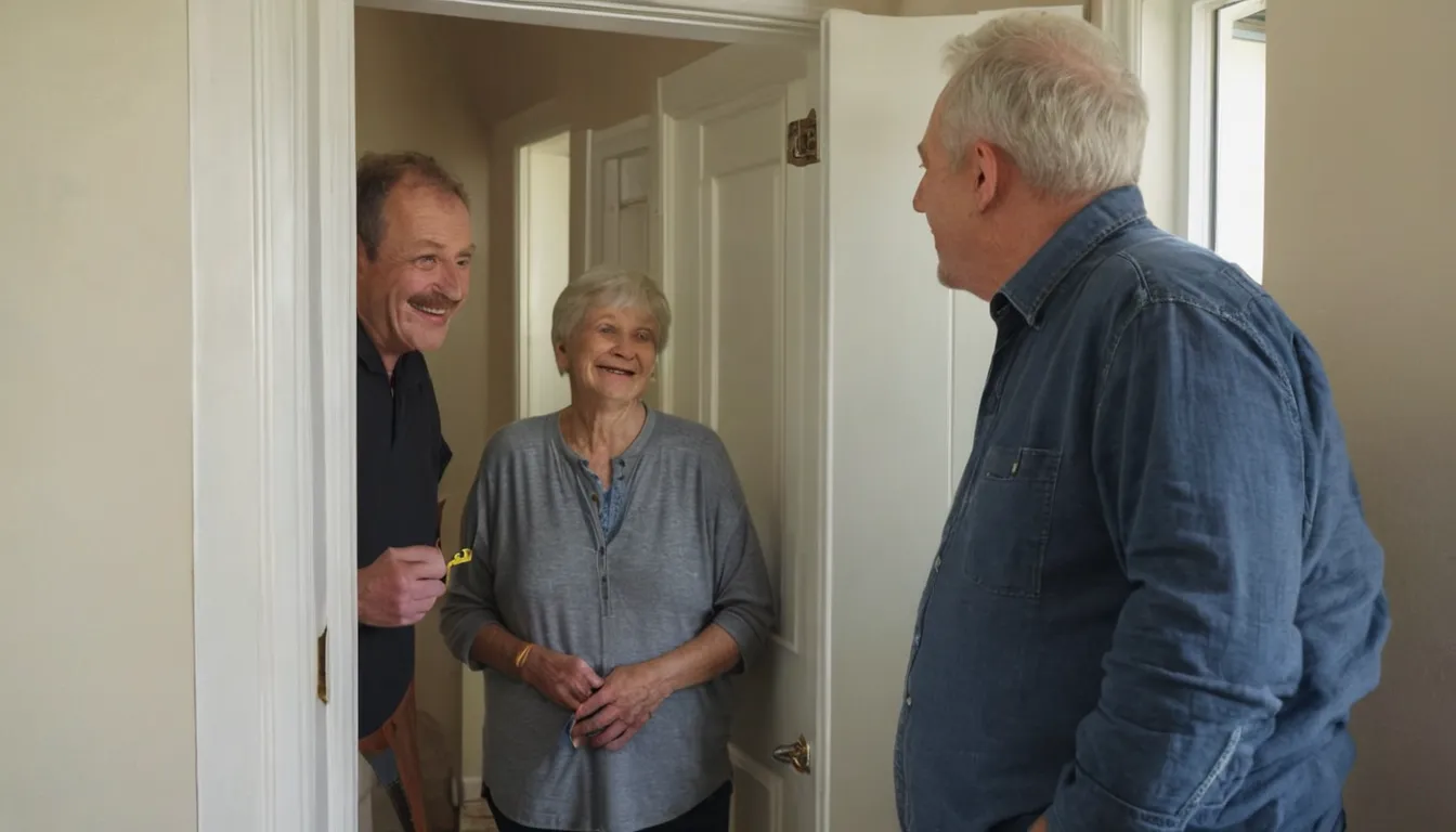 A provider talking with a homeowner about a bathroom project in the Jordan area