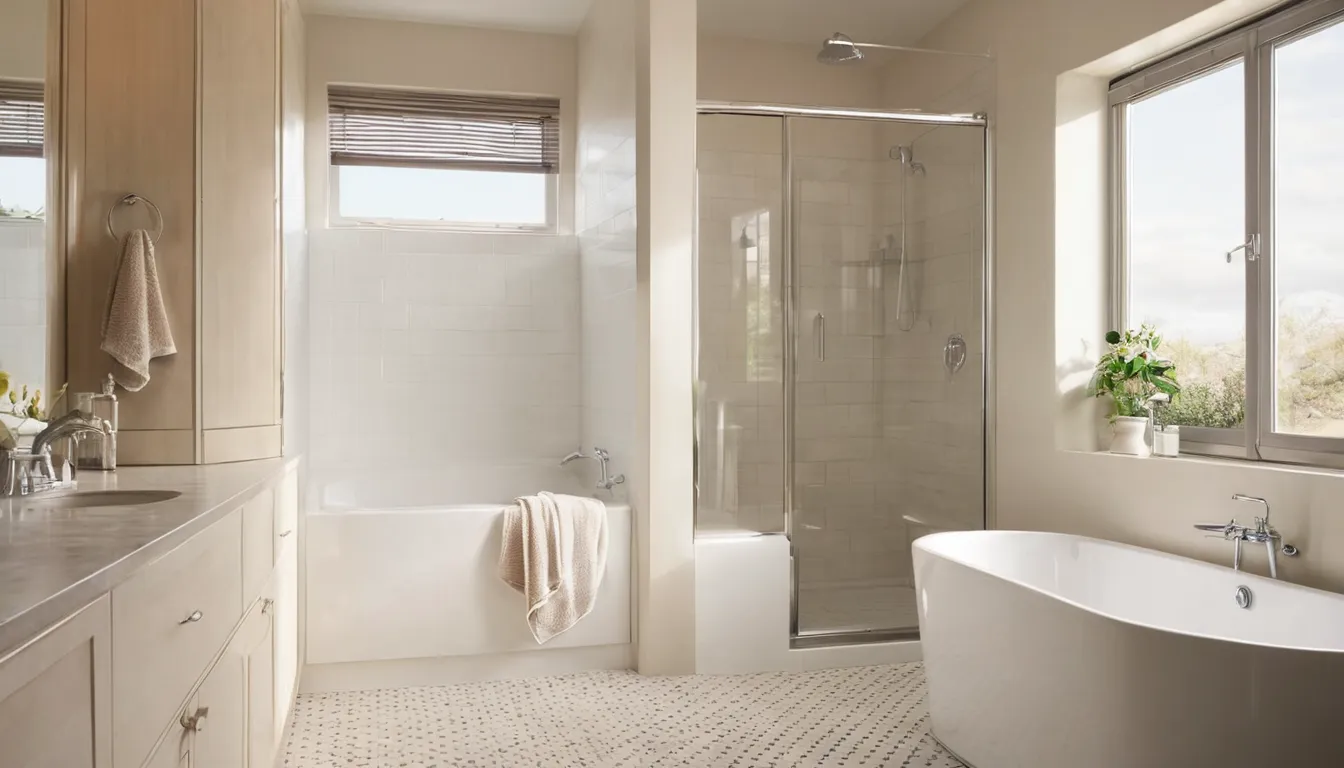 A calm walk-in tub with a low door and seat in a bright home bathroom in Jordan
